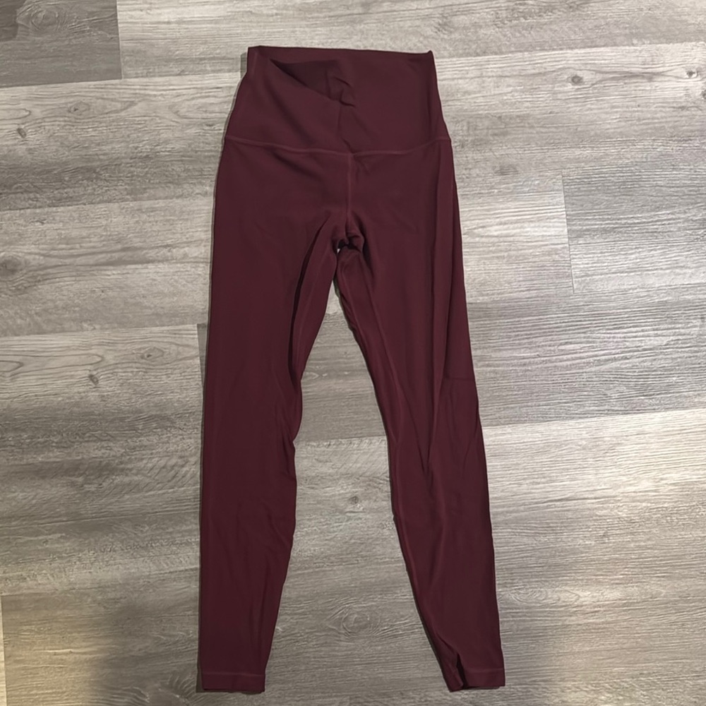 Lululemon burgundy High-Waisted Leggings